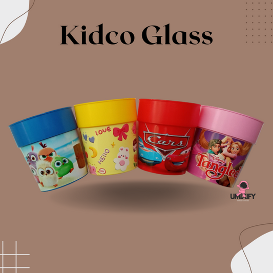 Kidco Glass Set – 4 PCS Kids Cartoon Drinking Cups