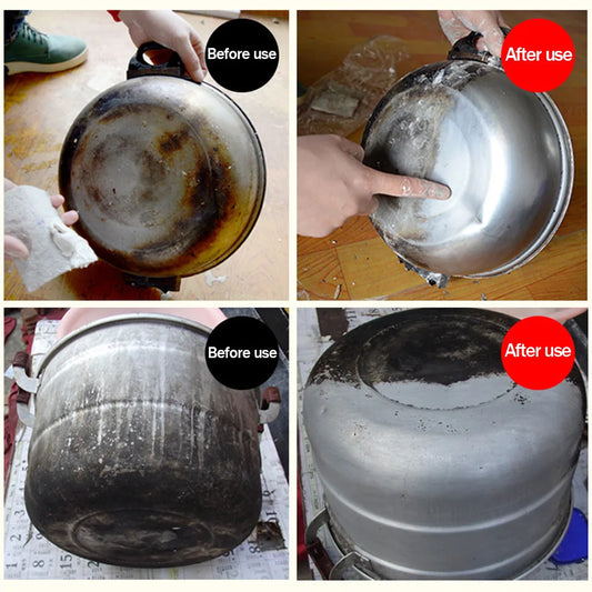 Cookware Cleaner Paste – Multi Purpose Kitchen Cleaning Cream | Burn Stain & Grease Remover (Stainless Steel Shine)
