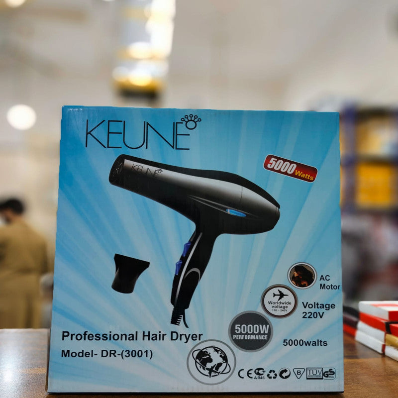Keune Hair Dryer DR-3001 β 5000W Professional AC Motor Dryer | Fast Drying & Smooth Styling