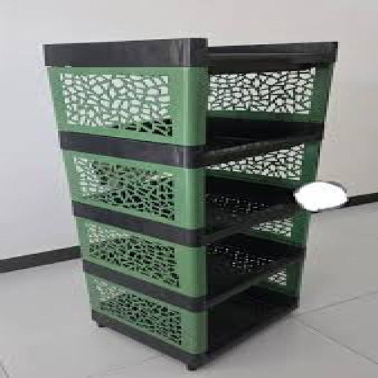 5 Layer Flower Design Shoe Rack – Stylish Multi-Tier Plastic Shoe Organizer