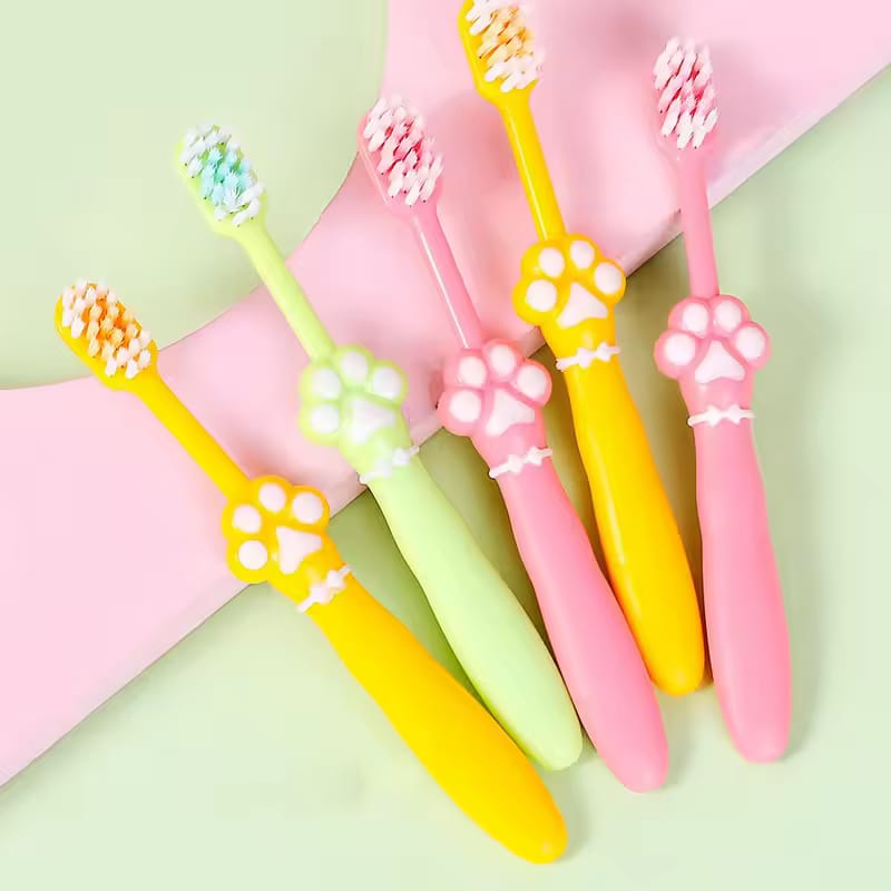 Kids Cartoon Cat Claw Toothbrush β Soft Bristle Baby Toothbrush with Cute Design