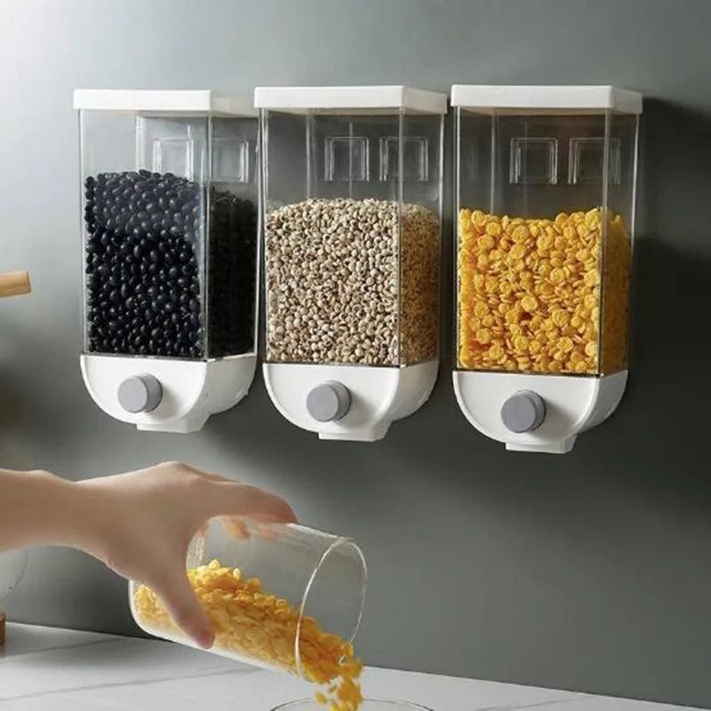 Single Rice Dispenser Bucket β Wall Mounted Grain Storage Container | Airtight Rice & Pulses Dispenser
