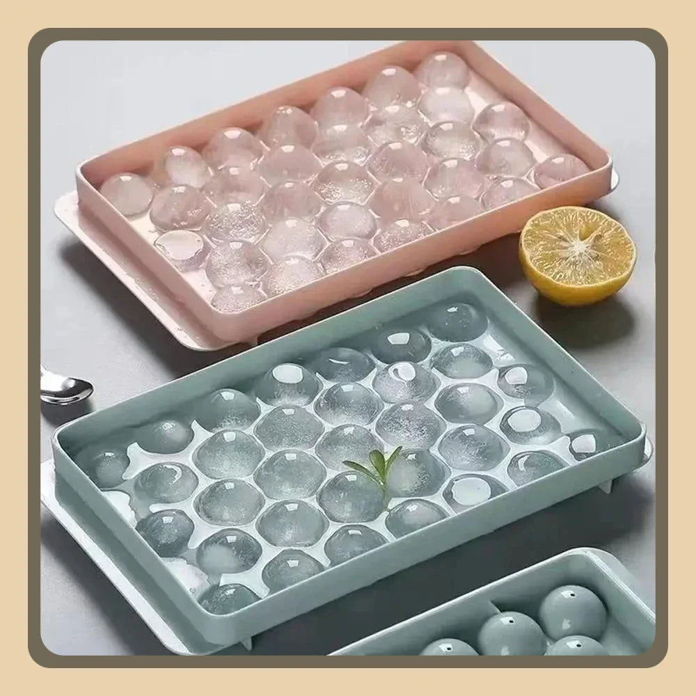 Pack of 2 Ice Cube Tray (Large) β Big Size Plastic Ice Tray with Easy Release Design