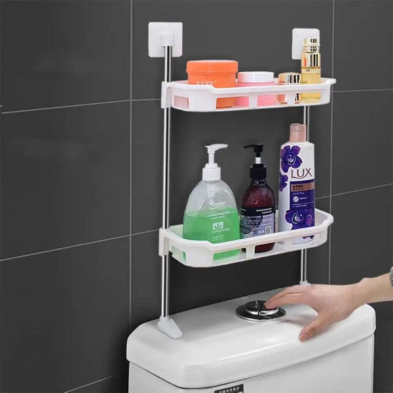 2 Layer Bathroom Storage Rack β Wall Mounted Organizer Shelf