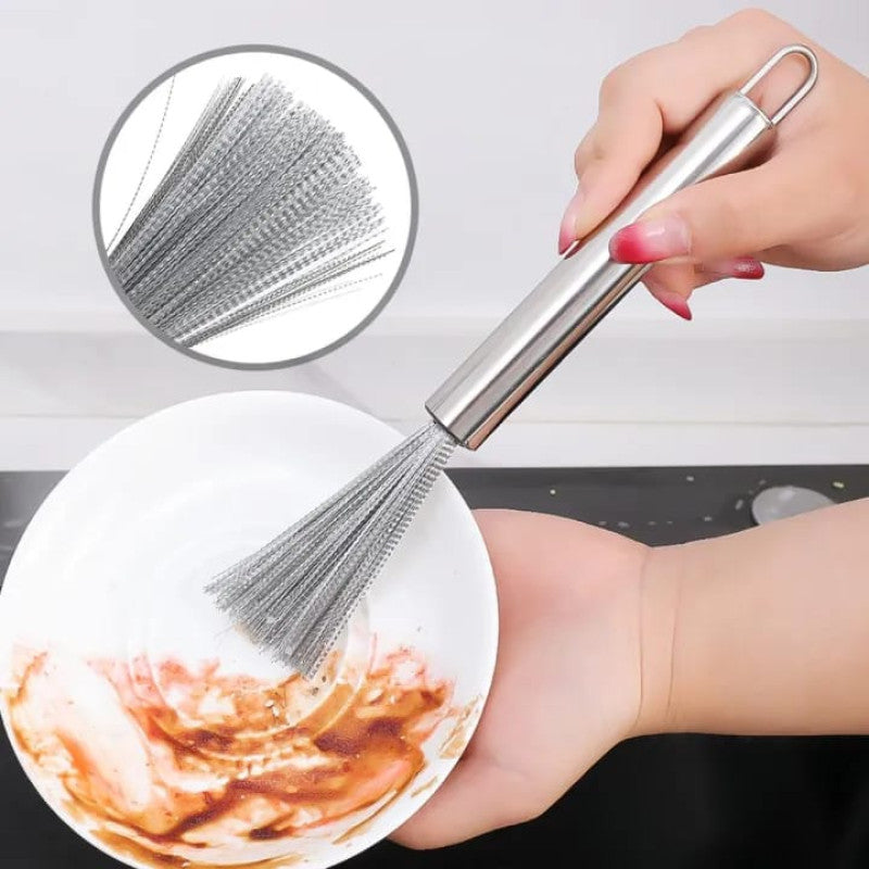 Pack of 2 Stainless Steel Wire Dish Cleaner Brush β Heavy Duty Kitchen Scrubber