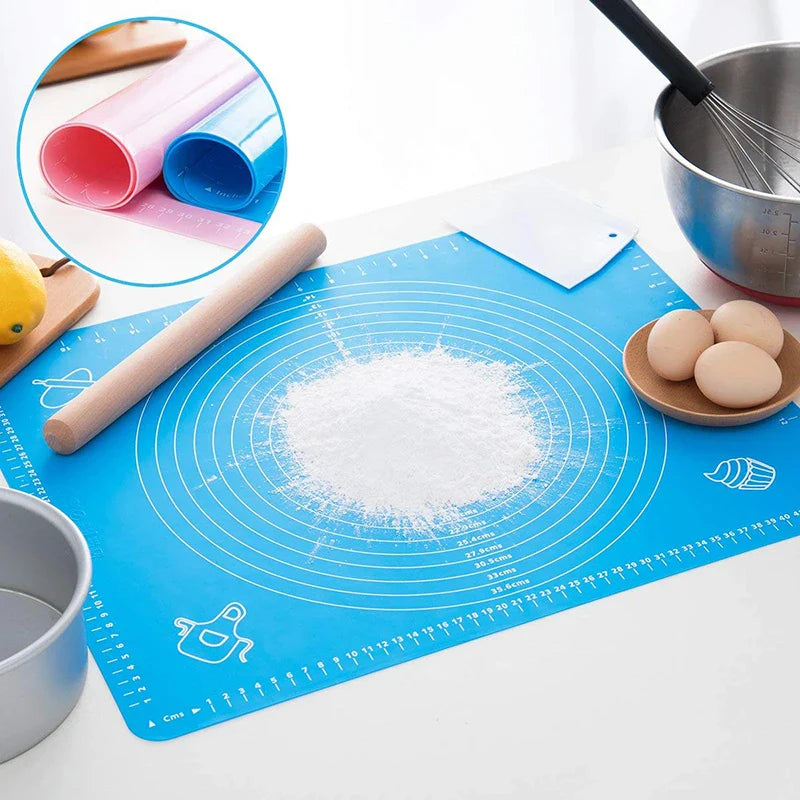 Roti Making Silicone Mat β Non Stick Dough Rolling Board | Anti Slip Baking & Kneading Mat (Measured Design)
