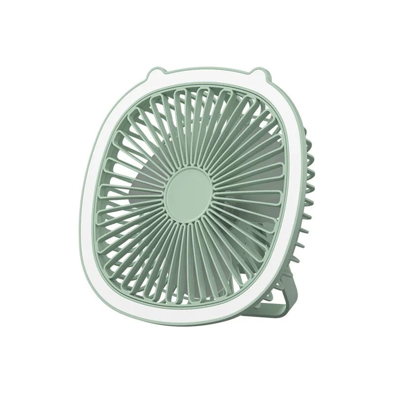 3 in 1 Portable Desktop Fan with LED Light β Table, Wall & Ceiling Hanging Fan (Rechargeable)