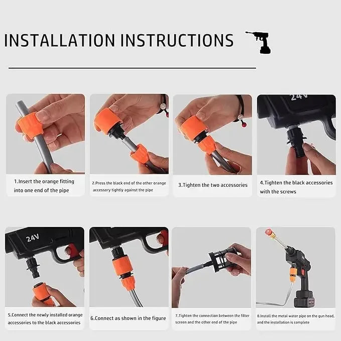 Cordless High Pressure Car Washer Gun (Single Battery) β Portable Power Cleaner