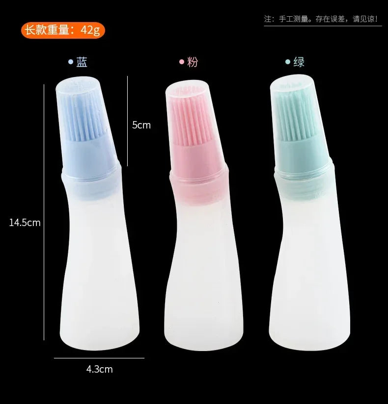 Pack of 2 BBQ Oil Brush Bottle β Silicone Basting Brush with Dispenser