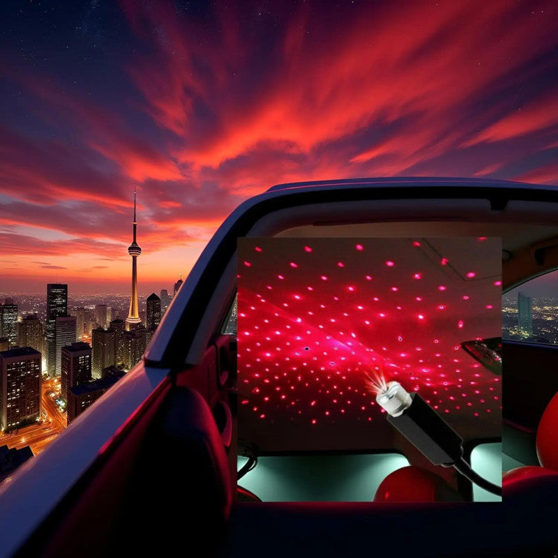 Car USB LED Star Light Projector β Interior Ambient Galaxy Light for Car