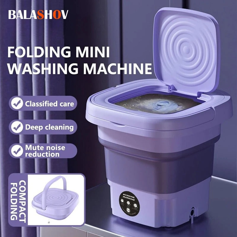 Portable Folding Mini Washing Machine β Compact Electric Washer for Travel & Home