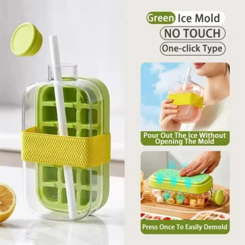 Cool Ice Cube Bottle 800ML β Built-in Ice Mold Water Bottle