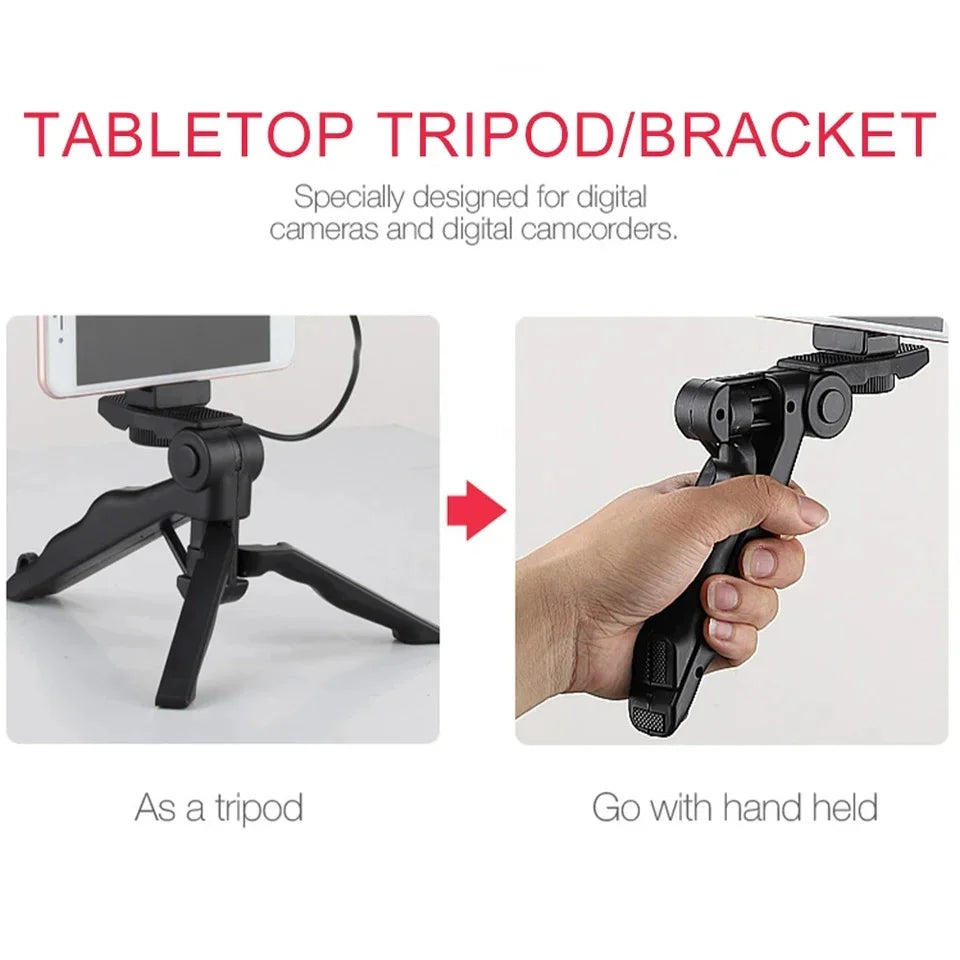 3-in-1 Vlogging Kit ā Tripod Stand + LED Fill Light + Microphone Set for Mobile