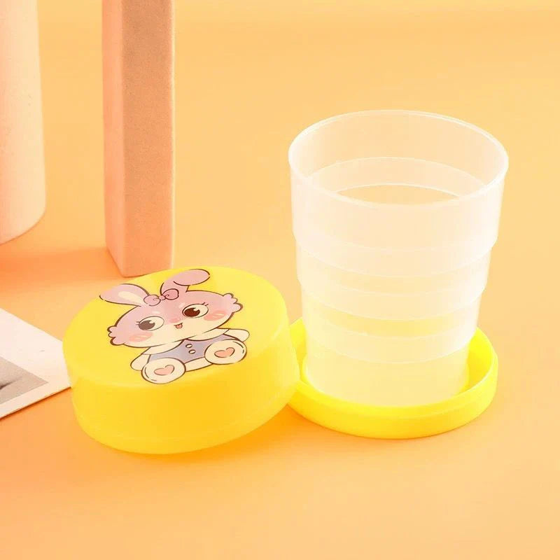 Pack of 2 Magic Glass β Collapsible Foldable Kids Cup with Lid (Portable & Cute Design)