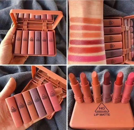 Nude Matte Lipstick Set β Mini Lipstick Kit Long Lasting Soft Matte Shades