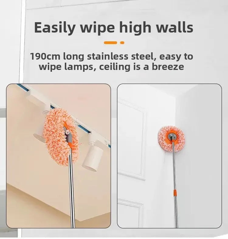 Sunflower Microfiber Mop β Extendable Dust Cleaner for Ceiling, Walls & Floor