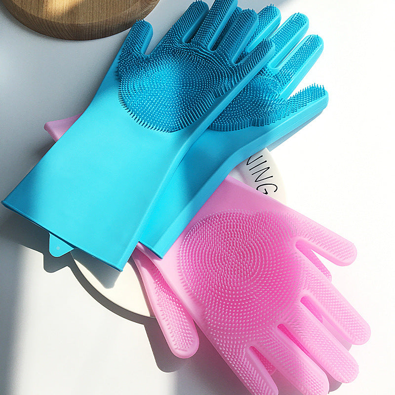Silicone Washing Gloves β Multi Purpose Cleaning & Dishwashing Gloves with Scrubber