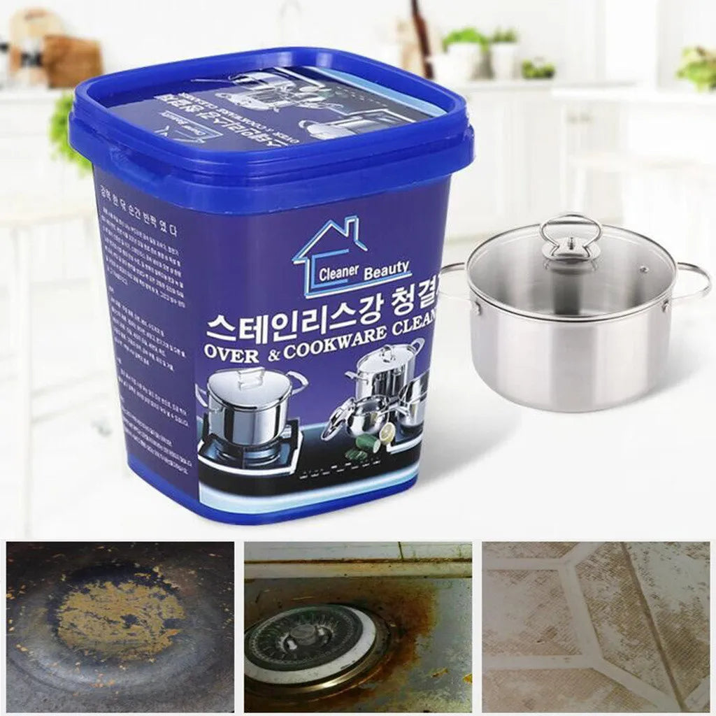 Cookware Cleaner Paste β Multi Purpose Kitchen Cleaning Cream | Burn Stain & Grease Remover (Stainless Steel Shine)