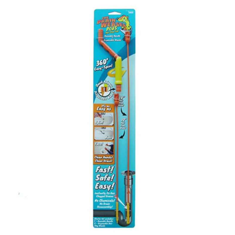 Pack of 2 Hair Removal Drain Cleaner Stick β Flexible Pipe Cleaning Tool | Anti-Clog Sink & Bathroom Drain Cleaner