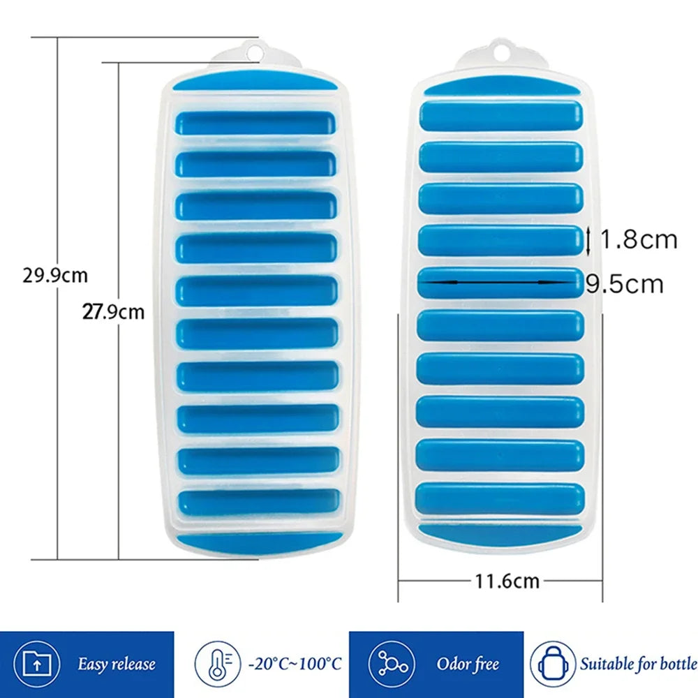 Pack of 2 Button Ice Cube Tray β Press Type Ice Mold | Easy Release Ice Cube Maker for Drinks