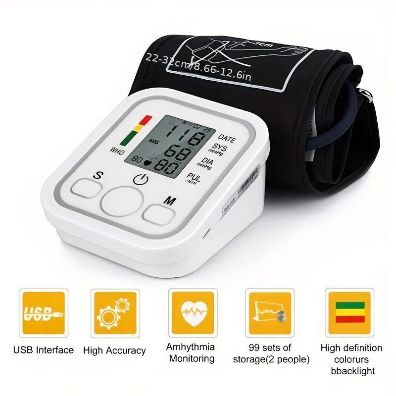 Digital Blood Pressure Monitor β Fully Automatic BP Machine with LCD Display
