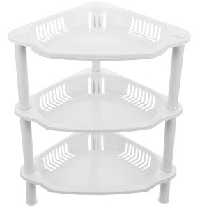 3 Layer Corner Rack β Plastic Kitchen & Bathroom Storage Shelf (Space Saving)