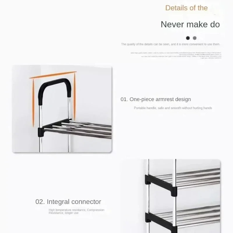 6 Layer Steel Shoe Rack β Heavy Duty Multi-Tier Shoe Organizer