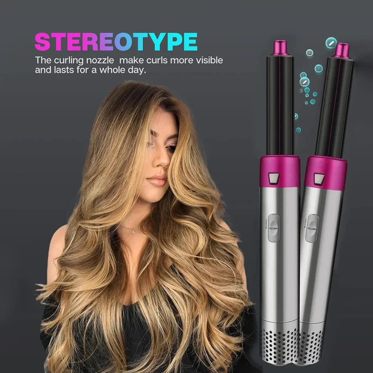 5 in 1 Hot Air Hair Brush β Multi-Function Hair Styler Dryer, Curler & Straightener (Imported China Model)