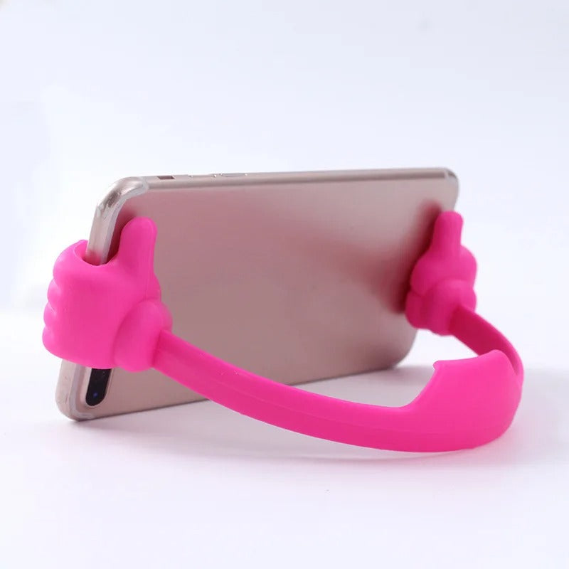 Thumbs-Up Mobile Stand ā Cute Flexible Phone Holder for Desk