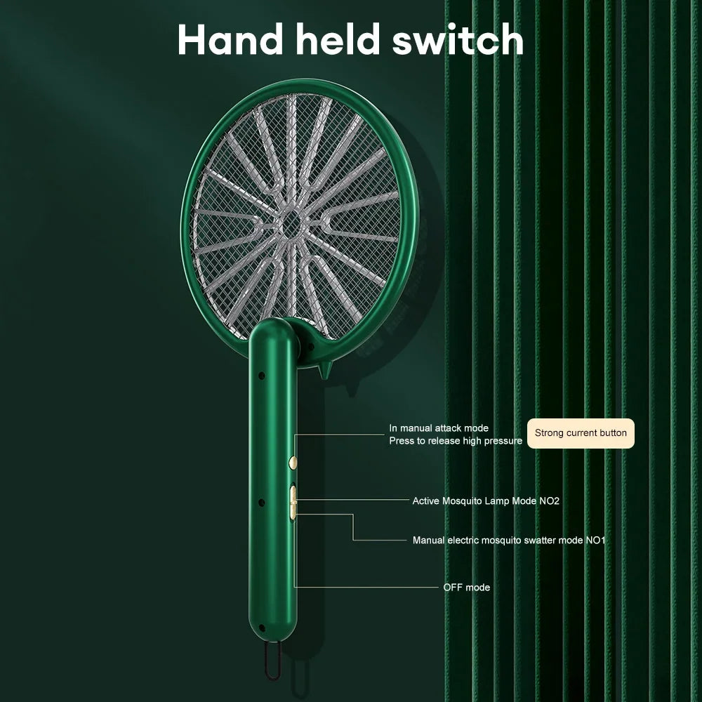 Foldable Mosquito Killer Racket with UV Light β Rechargeable Electric Swatter