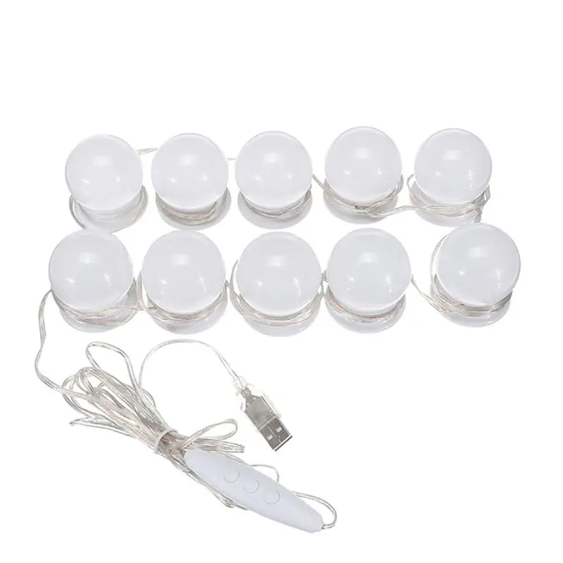 LED Vanity Mirror Light β 3 Color Modes Makeup Light (USB, Hollywood Style Lighting)