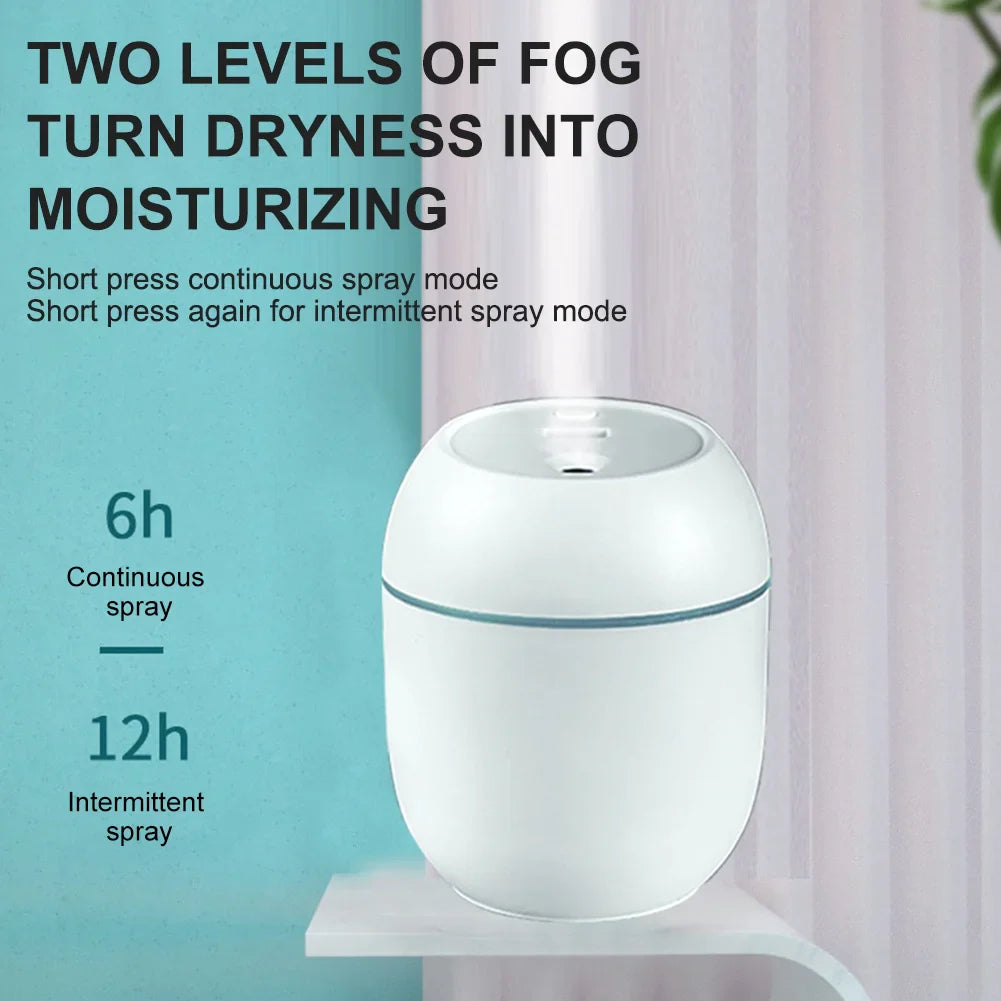 USB Humidifier Air Freshener β Quiet Mist Diffuser with LED Lights | Portable Room Moisturizer