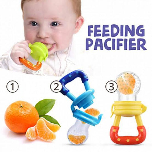 2-in-1 Baby Silicone Fresh Fruit Feeder & Infant Teething Pacifier