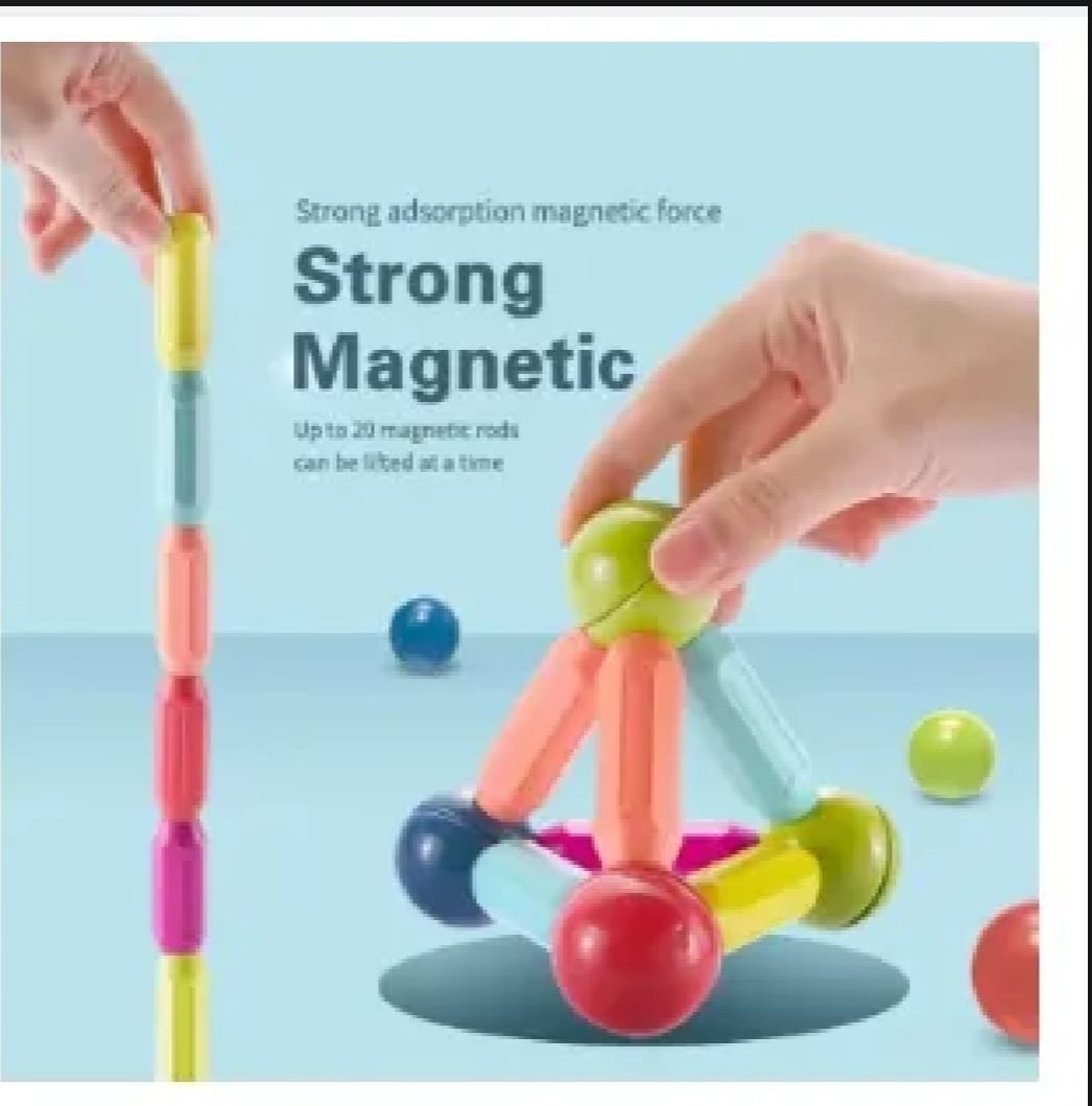 Kids Magnetic Building Blocks – STEM Educational Balls & Rods Toy Set