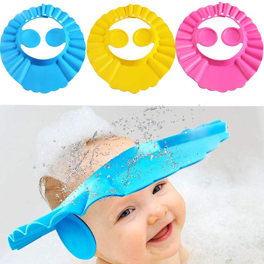 Baby Shampoo Cap for Kids – Adjustable Waterproof Bath Visor with Eye & Ear Protection