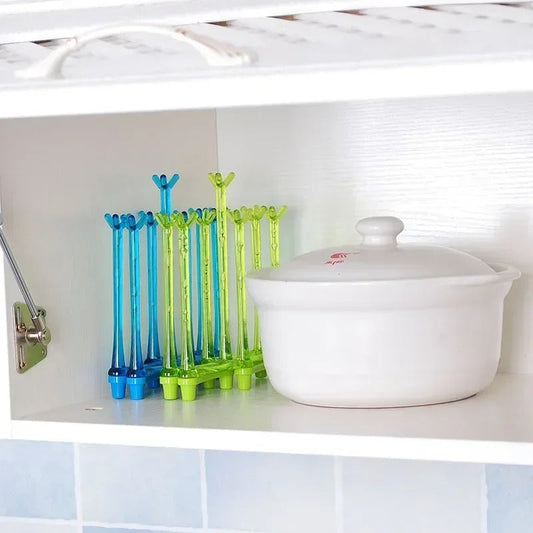 Glass Drying Stand – Plastic Cup Holder Rack | Kitchen Glass Organizer & Drain Stand