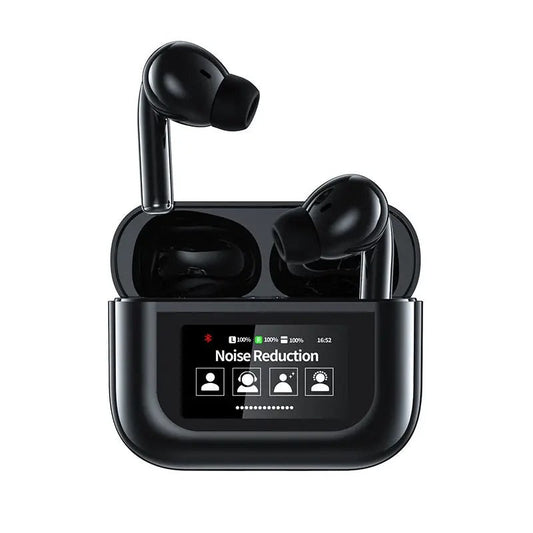 A9 Smart Tactile Wireless Earbuds – Touch Screen Display, Noise Reduction & Bluetooth