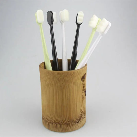 Pack of 3 Nano Toothbrush Ultra Soft – Deep Cleaning Gentle Bristles for Sensitive Teeth & Gums