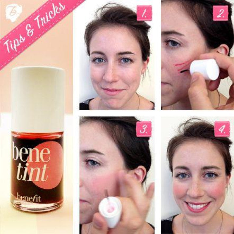 Lip & Cheek Bene Tint – Long Lasting Natural Glow Liquid Blush & Lip Color