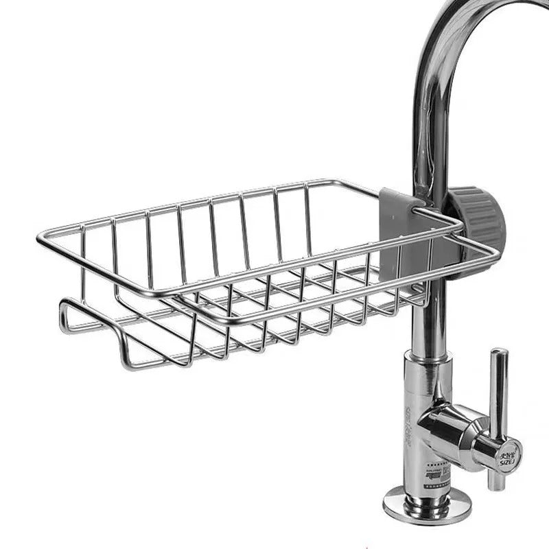 Kitchen Sink Rack Organizer – Faucet Sponge Holder & Storage Caddy