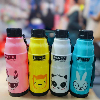 Pack of 2 Panda Kids School Water Bottle – 450ML Cartoon Bottle