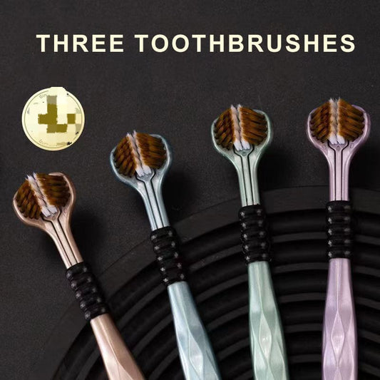 3-Sided Toothbrush (Pack of 2) – U-Shaped Triple Cleaning Brush | Fast & Deep Teeth Cleaning