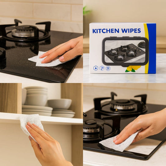 Kitchen Cleaning Wipes – Oil & Grease Remover Disposable Wipes