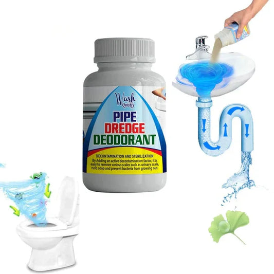 Pack of 2 Drain Cleaning Powder – Pipe Dredge Deodorant | Sink & Bathroom Blockage Remover (Powerful Unclogging Formula)