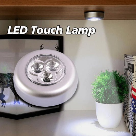 Pack of 3 LED Touch Cabinet Light – Wireless Stick On Light | Battery Operated Night Light for Kitchen, Wardrobe & Stairs