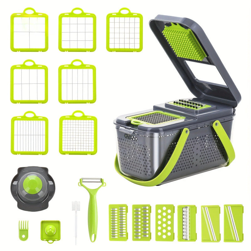 22 in 1 Mandoline Vegetable Chopper – Multi Cutter, Slicer & Grater | Kitchen Food Processor