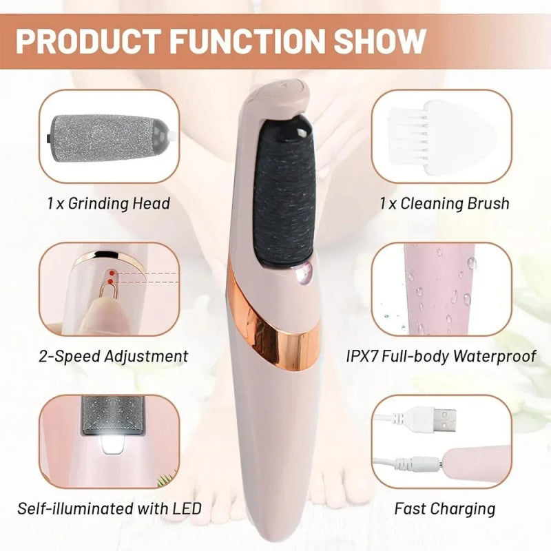 Flawless Pedicure Tool – Electric Foot Callus Remover | Rechargeable Waterproof Heel File