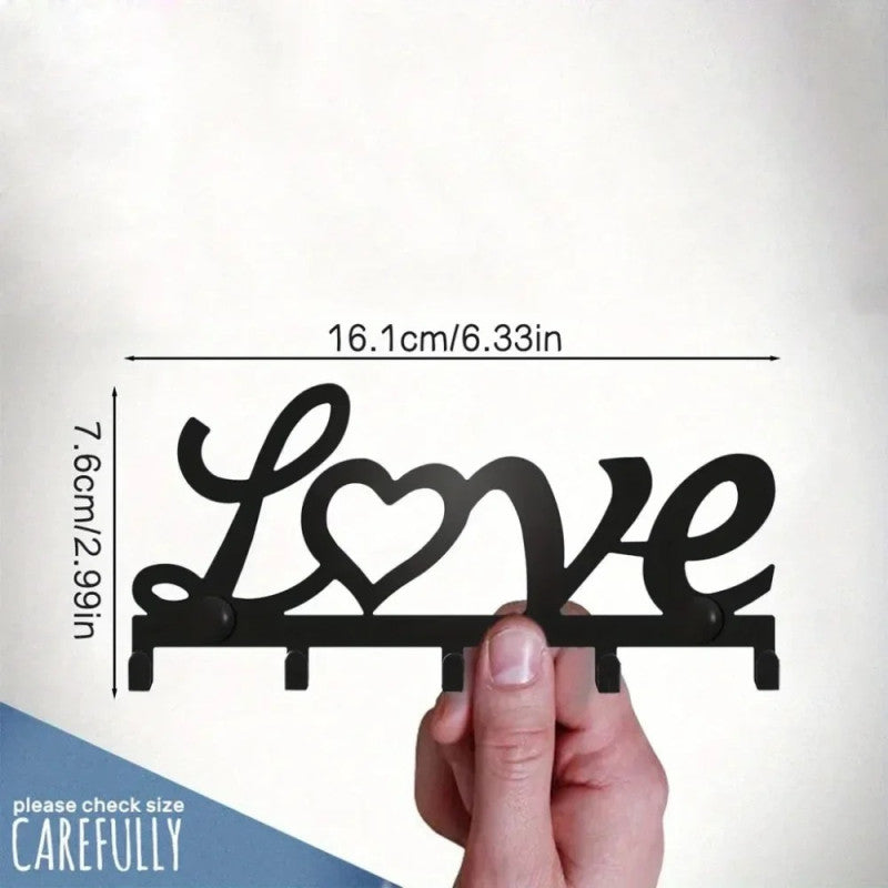 Love Letter Key Holder – Wall Mounted Decorative Key Stand with Hooks