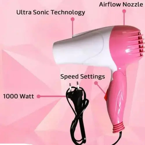 Nova Foldable Hair Dryer – Portable Travel Hair Dryer for Fast Drying (Hot & Cold Air)