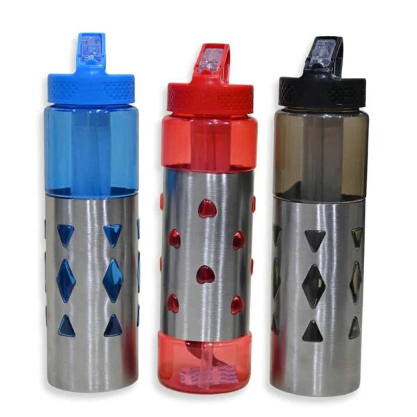 Frozen Steel Water Bottle – Stainless Steel Bottle with Straw